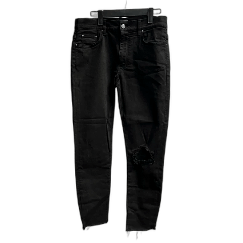 Amiri Amiri Black Patch Design KneeRipped Jeans-2506 Size US 32 / EU 48 - 1 Thumbnail