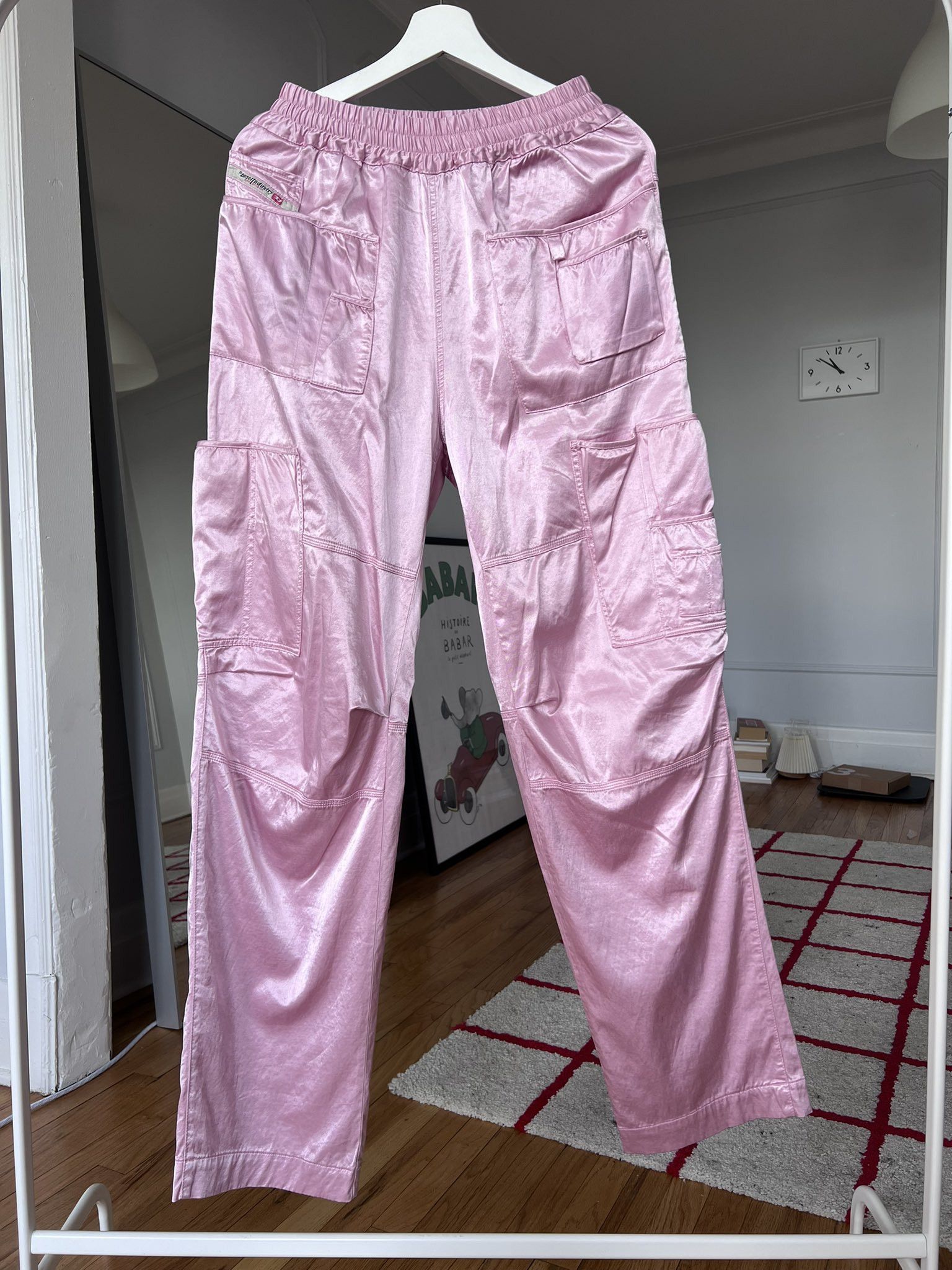 Diesel Diesel Pink Cargo Pants Size 29" - 5 Thumbnail