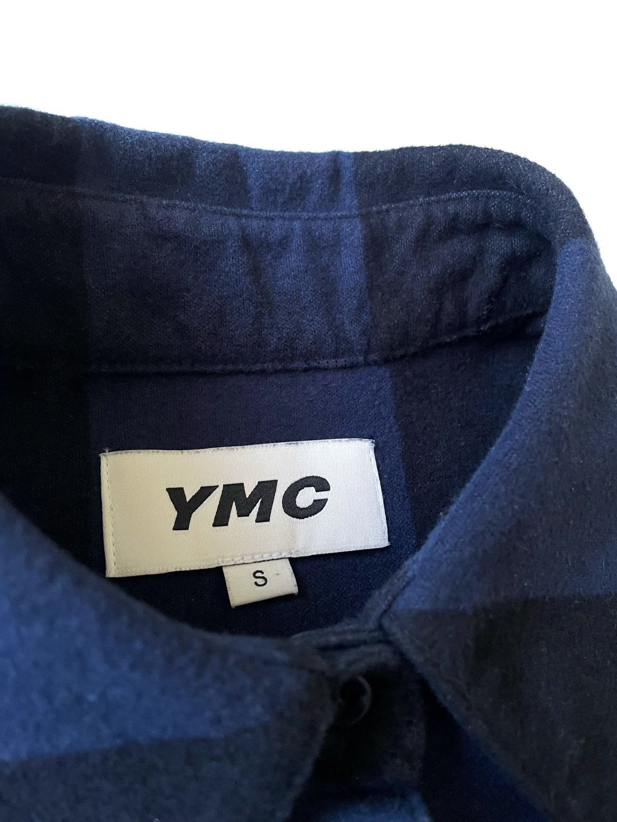 Designer × YMC YMS Flannel Women Blue Cotton Stripe Shirt Size S Poland Size S / US 4 / IT 40 - 6 Thumbnail