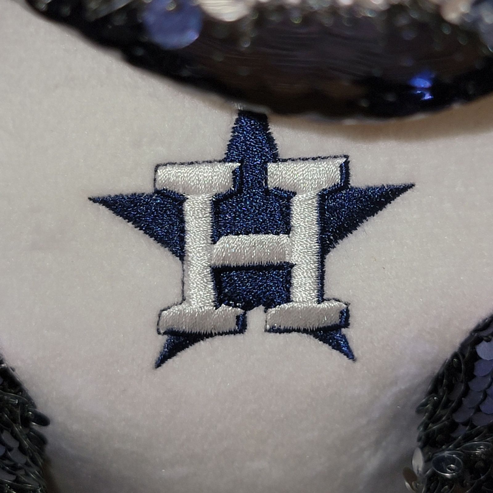 MLB Set 2 Hou Astros All Sequin 2-Color Dragon 15" & 10" Plush Size ONE SIZE - 3 Thumbnail