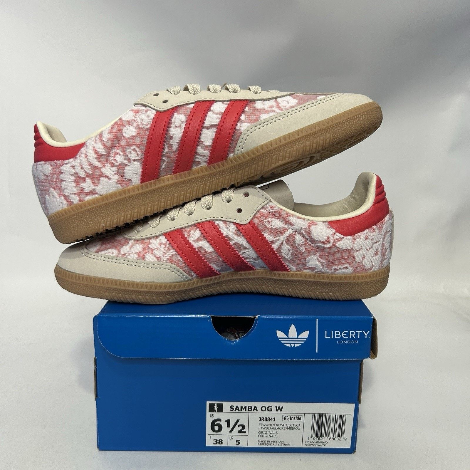 Adidas Adidas Samba OG X Liberty London - “Better Scarlet” JR8841 Size US 6.5 / IT 36.5 - 3 Thumbnail