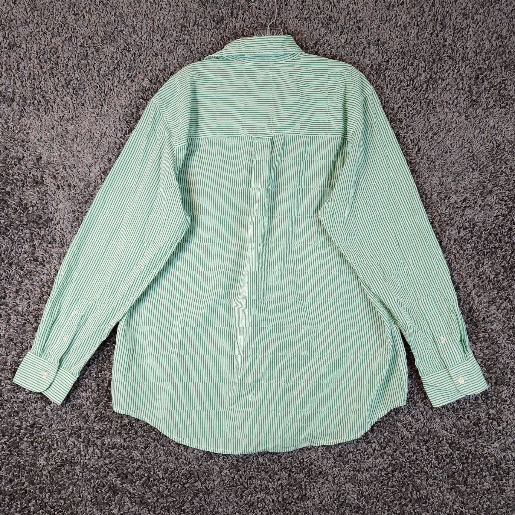 Chaps Chaps Shirt Size L Green Striped Long Sleeve Button-Up Mens Size US L / EU 52-54 / 3 - 5 Thumbnail