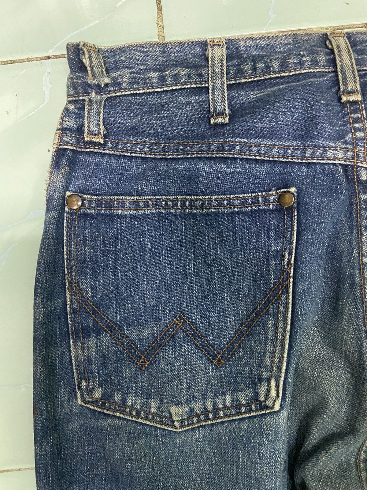 Wrangler Vintage 80s Vintage Wrangler jeans Distressed Size US 30 / EU 46 - 4 Thumbnail