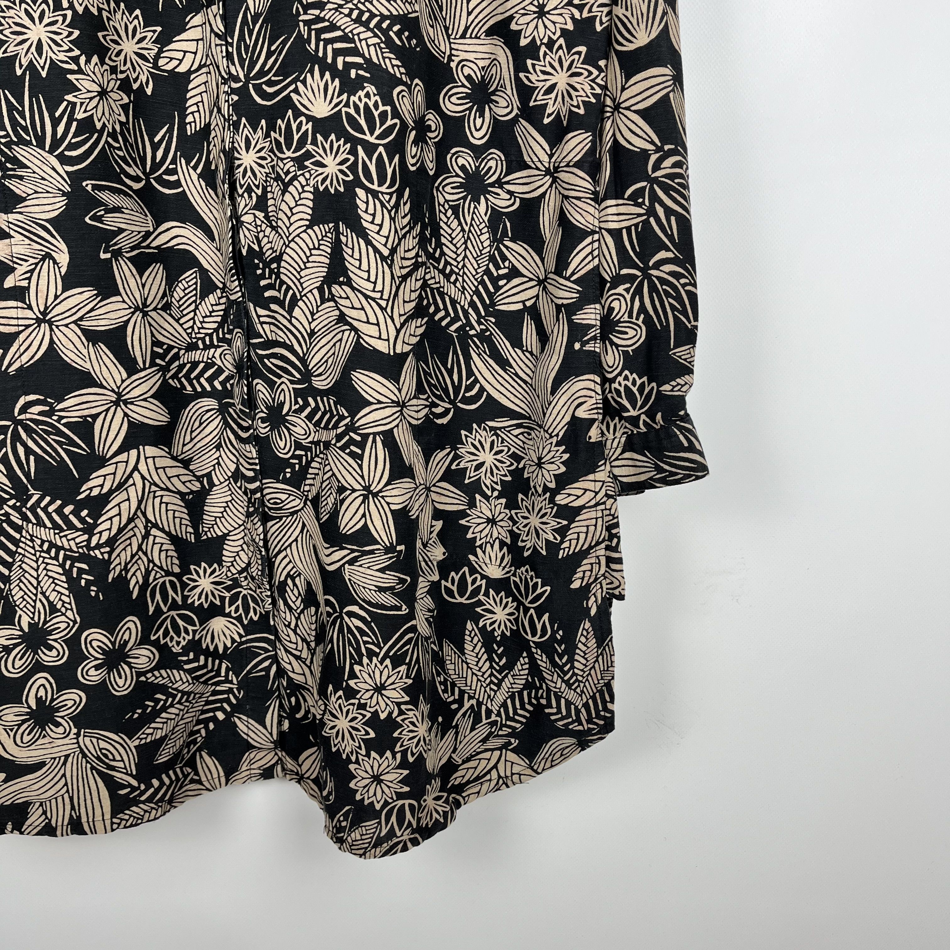 Gudrun Sjoden Ladies Gudrun Sjoden Floral Lilen Midi Tunic Dress Size L / US 10 / IT 46 - 3 Thumbnail