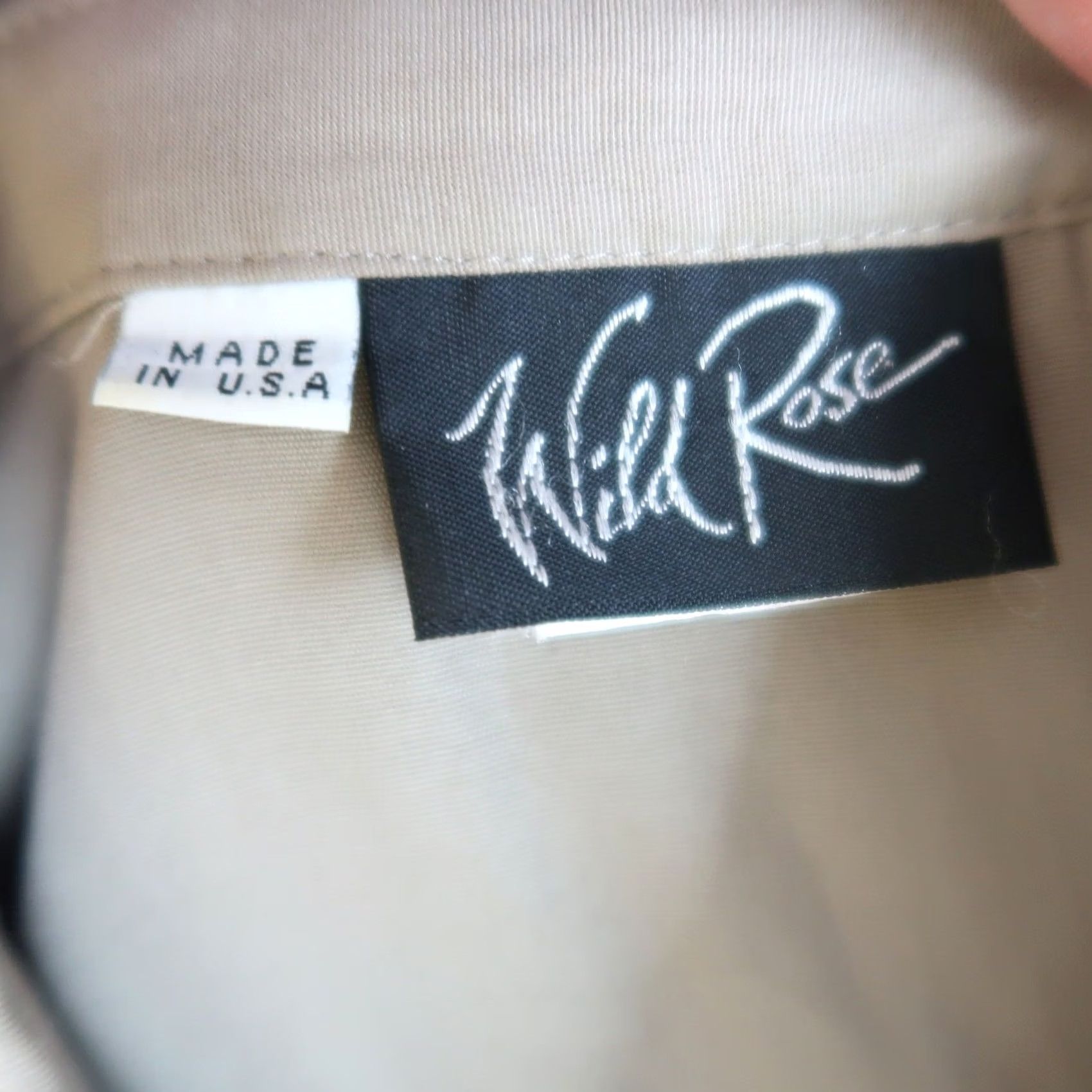 Vintage VINTAGE Wild Rose 90s Button-Up Tunic Top Long Sleeve Tan Taupe Size 12 Womens Casual Size XL / US 12-14 / IT 48-50 - 6 Thumbnail