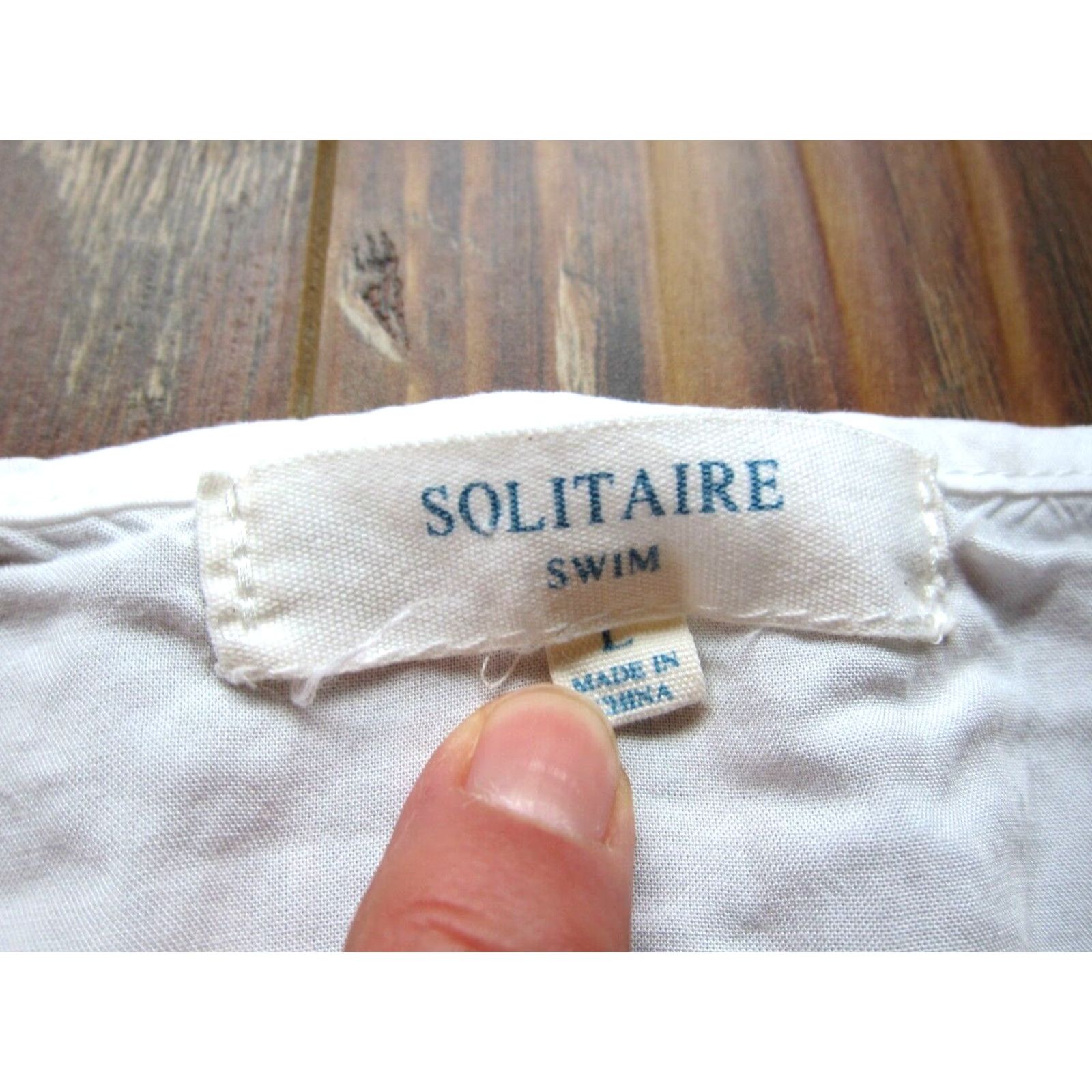 Vintage Solitaire 100% Rayon White Floral Embroidered 3/4 Sleeve Blouse L Size L / US 10 / IT 46 - 4 Thumbnail