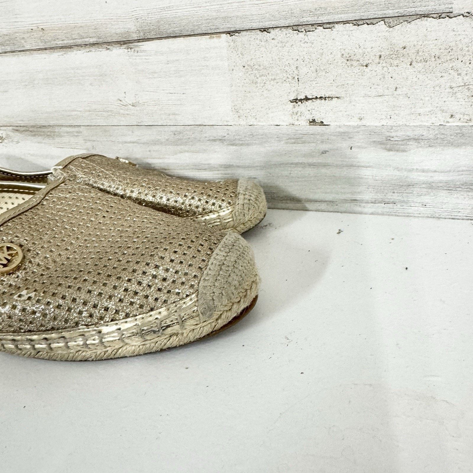 Michael Kors Michael Kors Shoes 5M Metallic Gold Embellished Espadrilles Size US 5 / IT 35 - 5 Thumbnail