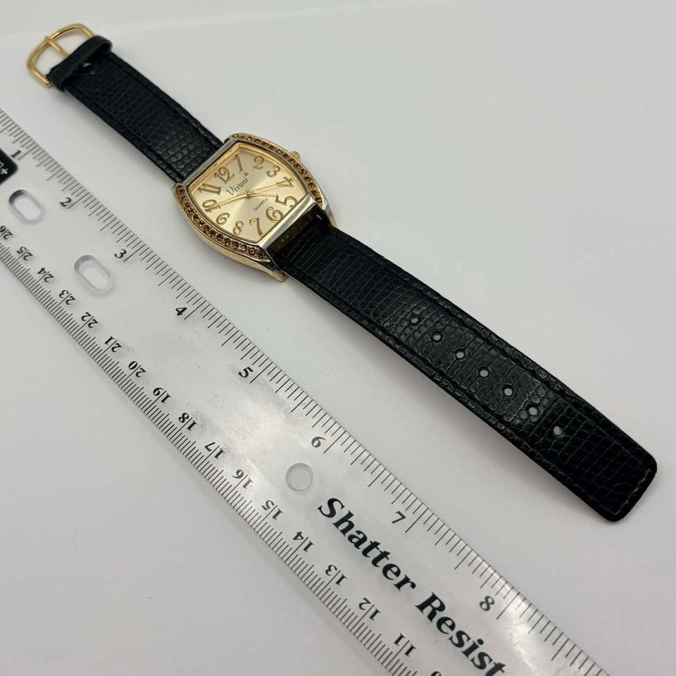Other Gold & Black Crystal Vivani Watch Size ONE SIZE - 4 Thumbnail