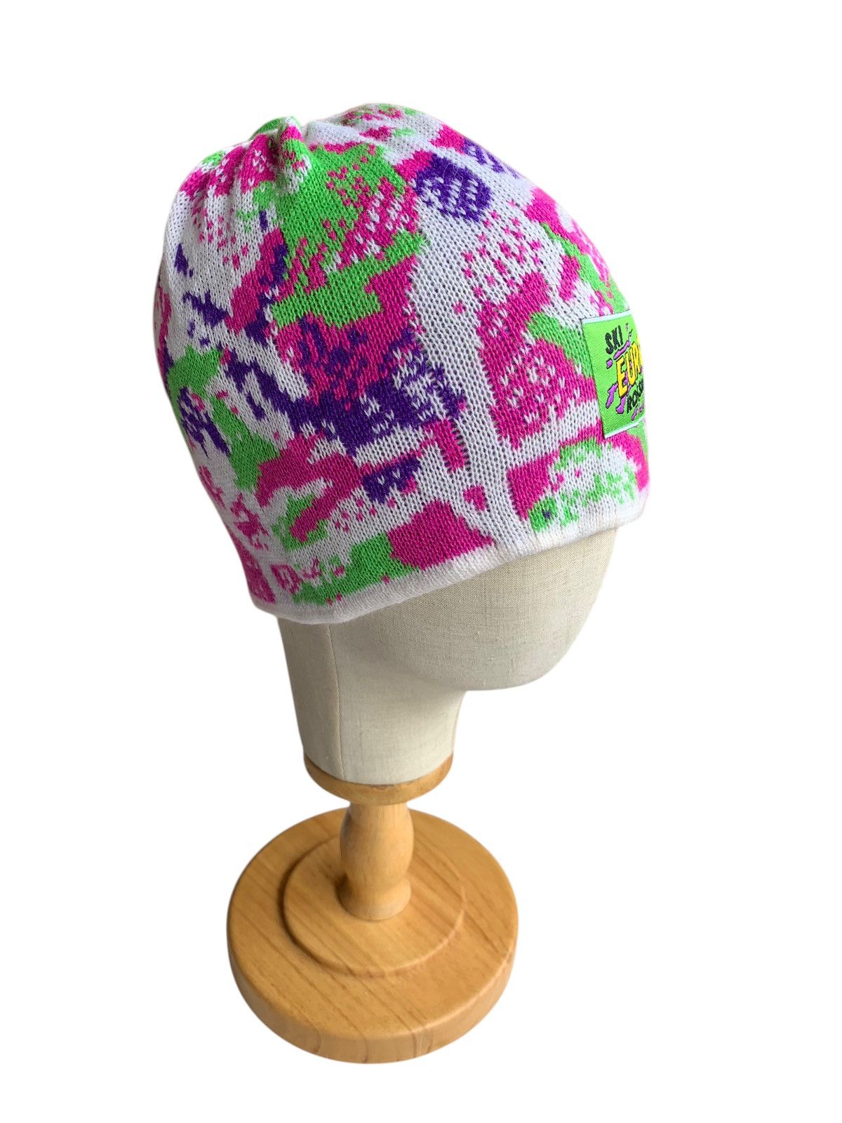 Japanese Brand × Kapital × Vintage Knit Ski Euro Rossignol Winter Sessions Rare Design Beanie Size ONE SIZE - 2 Thumbnail