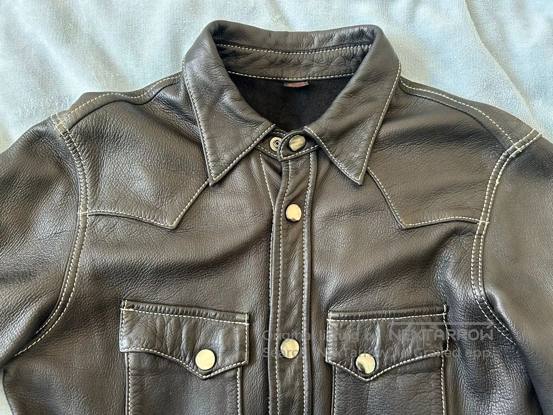 The Flat Head Soft Leather Western Style Shirt. Size US S / EU 44-46 / 1 - 3 Thumbnail