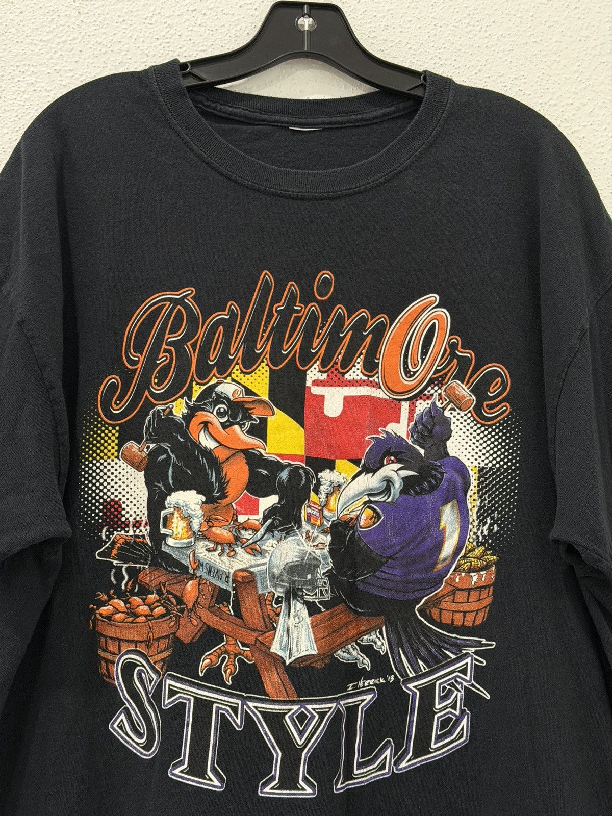 Vintage Vintage 90s Y2K Orioles Ravens Baltimore Style GraphicTee XL Size US XL / EU 56 / 4 - 2 Thumbnail
