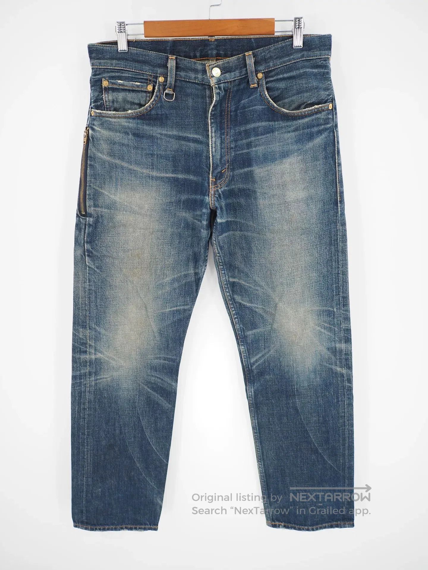 PHENOMENON fenom gold badge distressed denim pants. Size US 32 / EU 48 - 2 Thumbnail