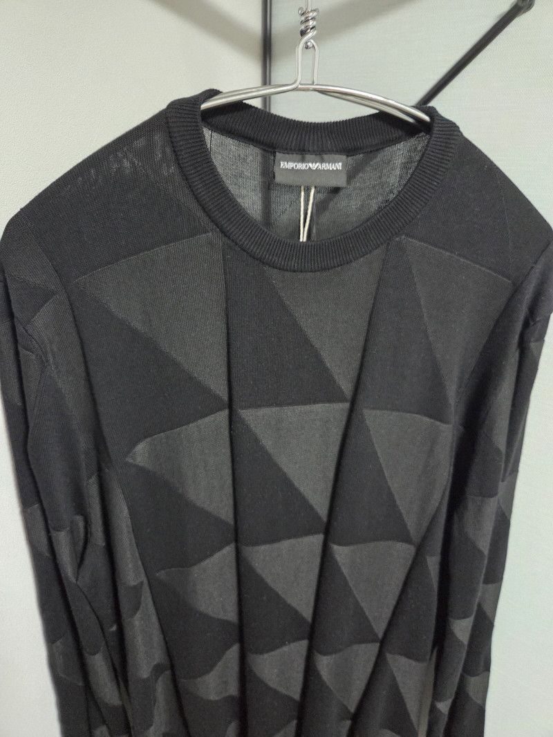 Emporio Armani Emporio Armani Patterned Triangle Light Knit Size US M / EU 48-50 / 2 - 4 Thumbnail