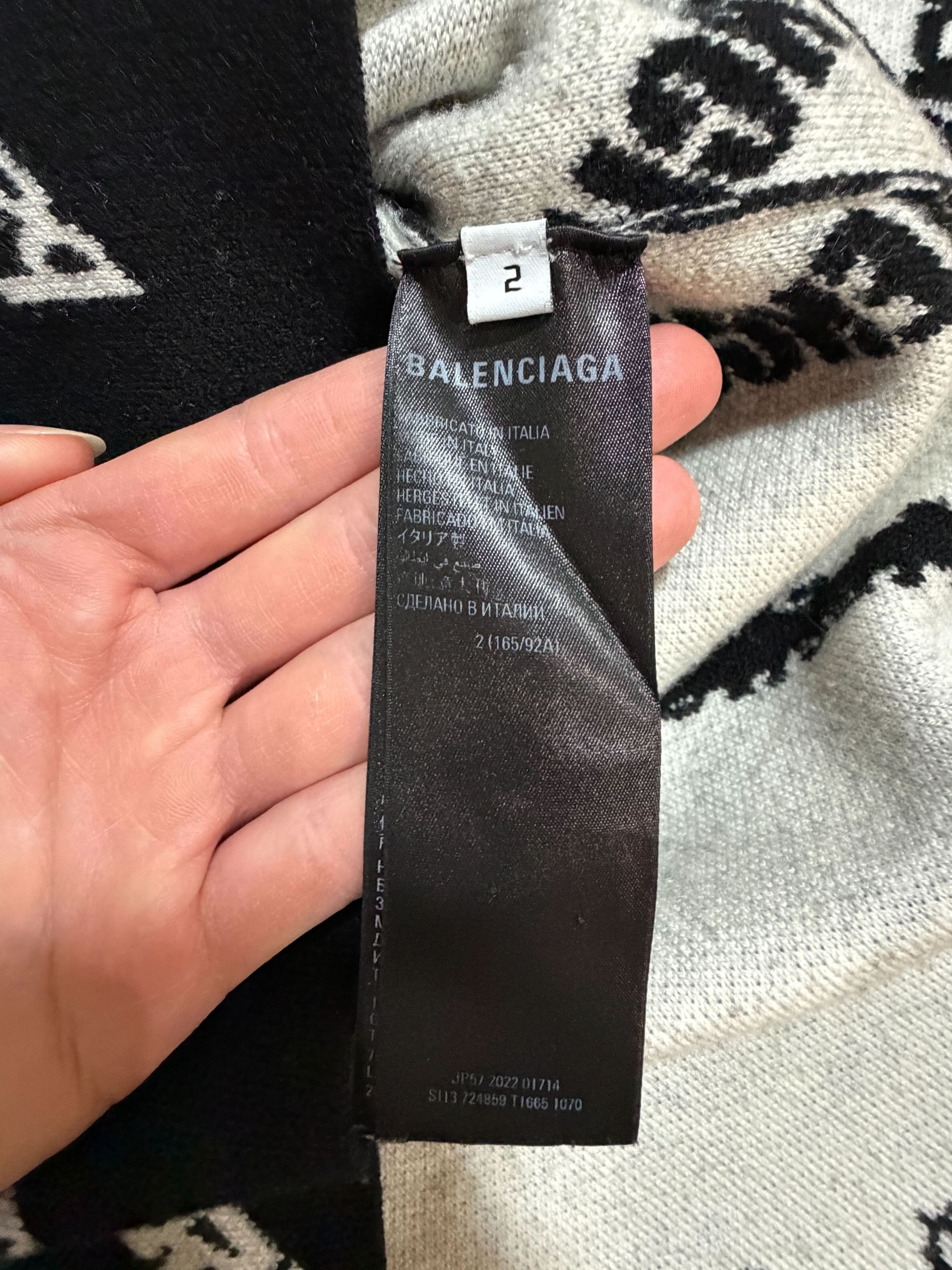 Balenciaga Balenciaga All-Over Logo Cardigan Size XS / US 0-2 / IT 36-38 - 8 Thumbnail