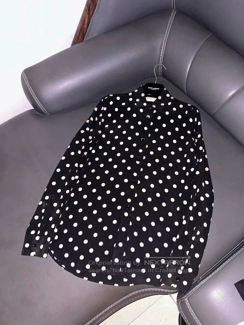 Hedi Slimane Saint Laurent 2015FW Polka Dot Shirt Size US M / EU 48-50 / 2 - 1 Thumbnail