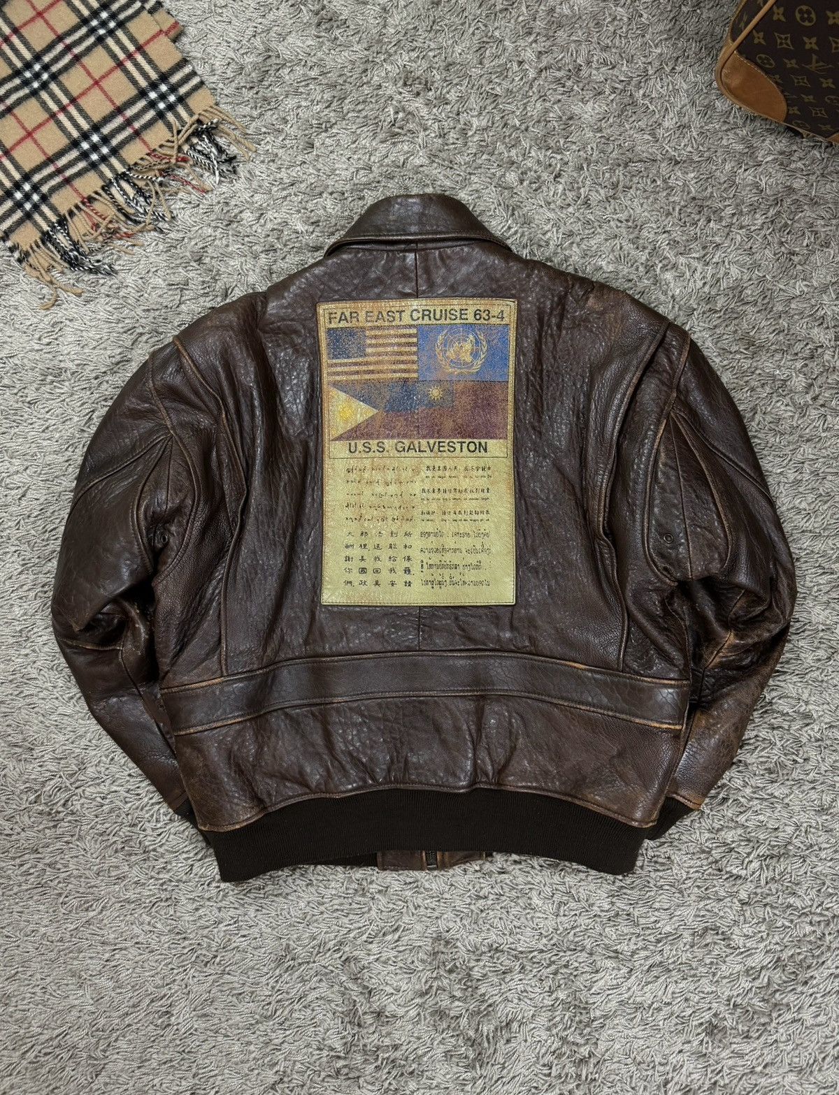 Vintage leather jacket Avirex G-1 Top Gun 90s original item