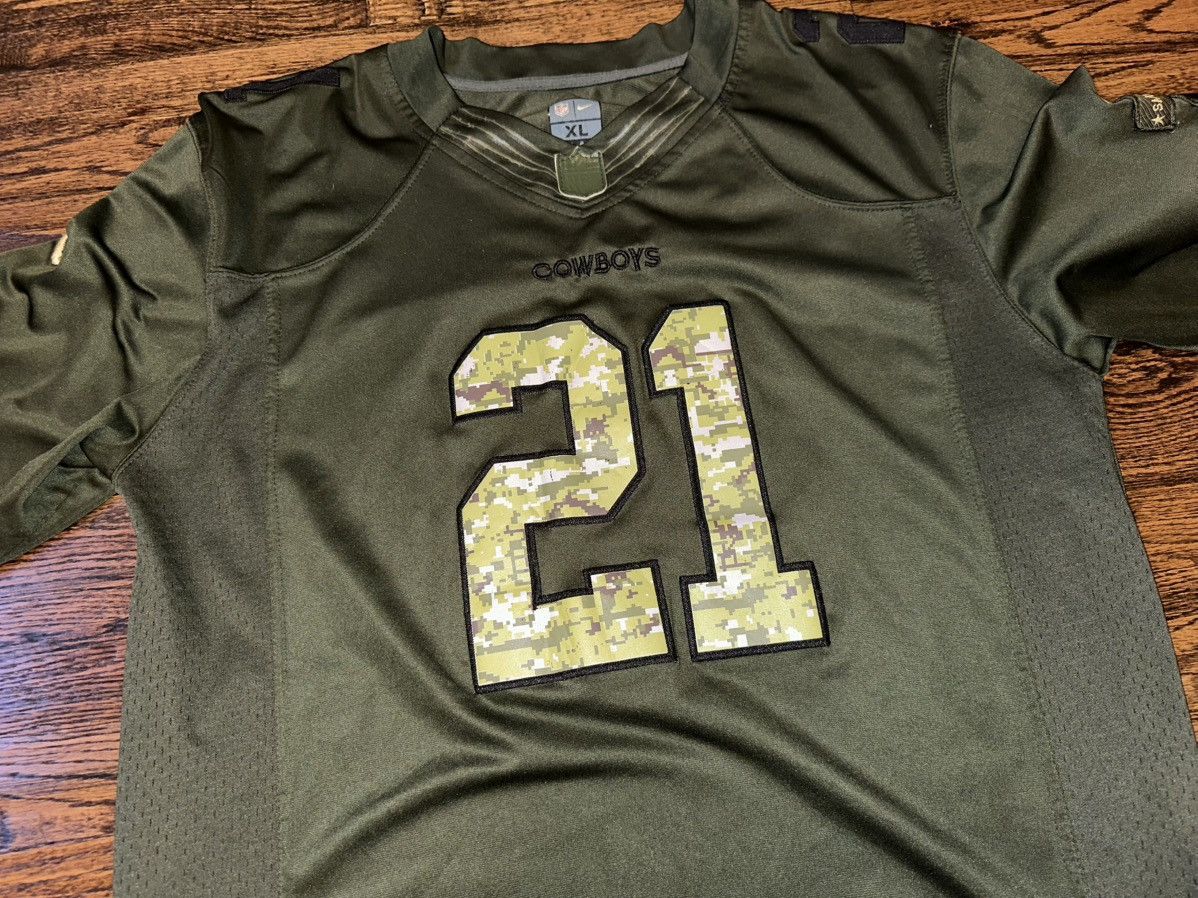 NFL × Nike Dallas Cowboys Salute To Service Camo Nike NFL Jersey XL Size US XL / EU 56 / 4 - 4 Thumbnail