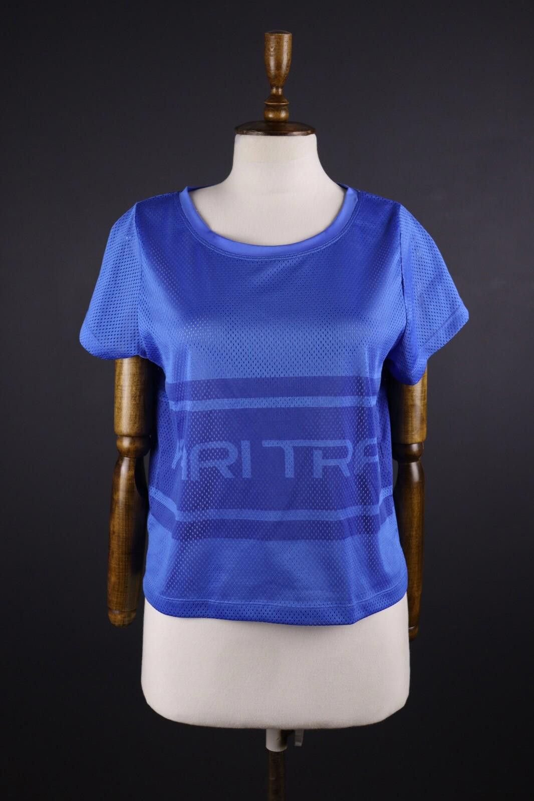 Designer Kari Traa Blue Big Logo Short Sleeve Top Shirt Size S Size S / US 4 / IT 40 - 1 Thumbnail