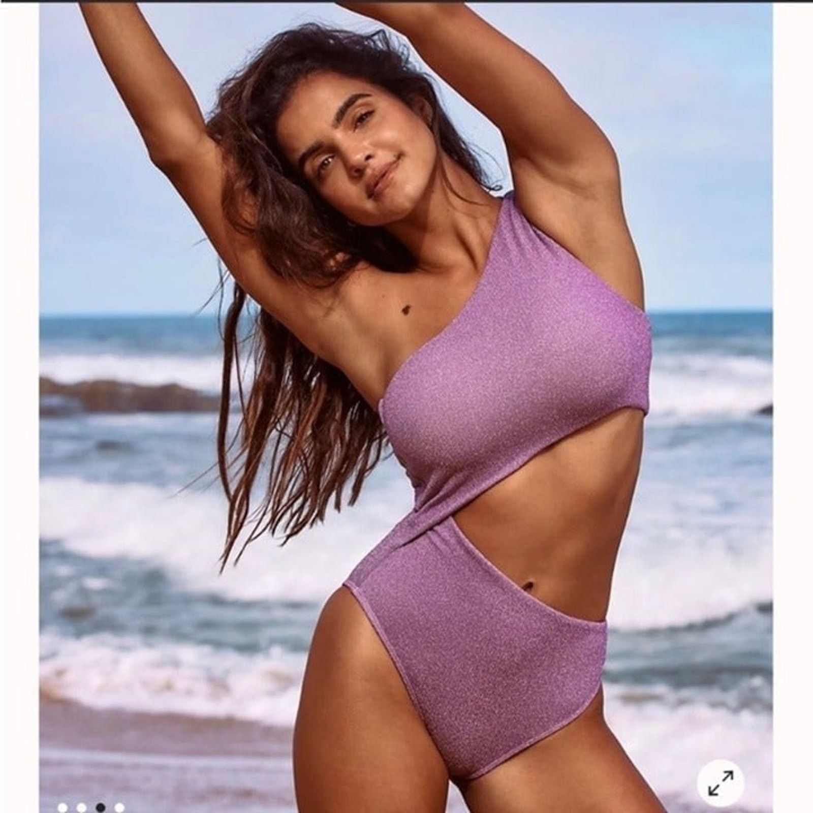Beach Riot × Free People New Celine Shine One-Piece $148 SMALL Sugar Plum Size S / US 4 / IT 40 - 1 Thumbnail