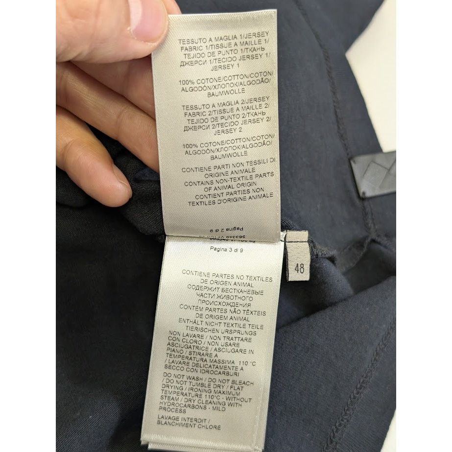 Bottega Veneta o1rshd1 Sunrise Light Cotton T-Shirt in Nero Size US M / EU 48-50 / 2 - 18 Thumbnail