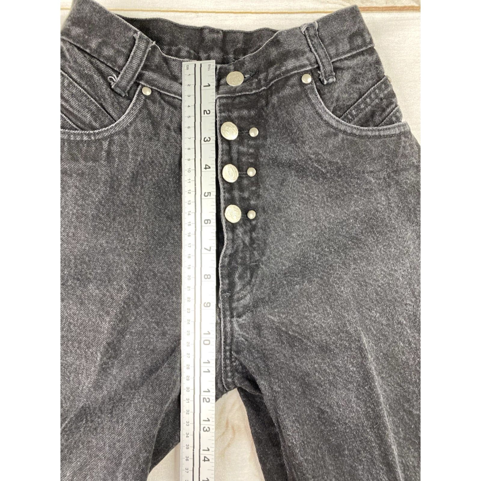 Roper VINTAGE roper Jeans 3/4 High Wasited Denim Black Buttons Rodeo Riding Women 90s Cowboy USA Jeans Mens Womens Boys Girls Size 27" / US 4 / IT 40 - 7 Thumbnail