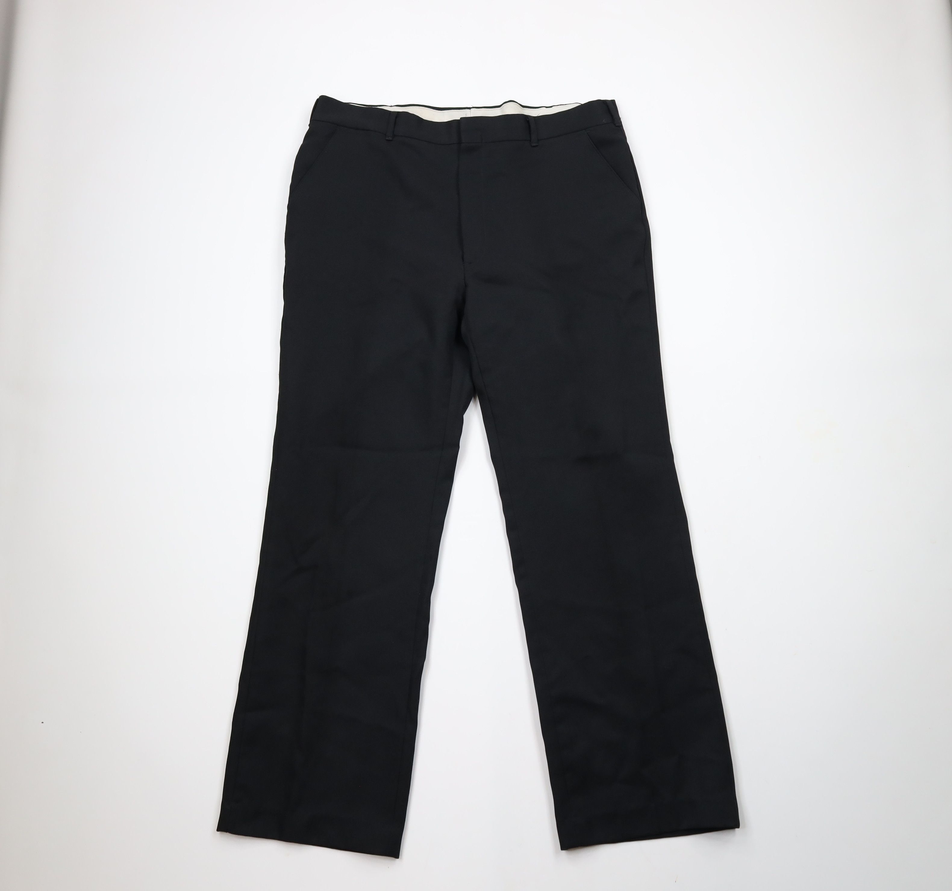 Vintage Vintage 70s Streetwear Bell Bottoms Chino Pants Black USA Size US 38 / EU 54 - 1 Thumbnail