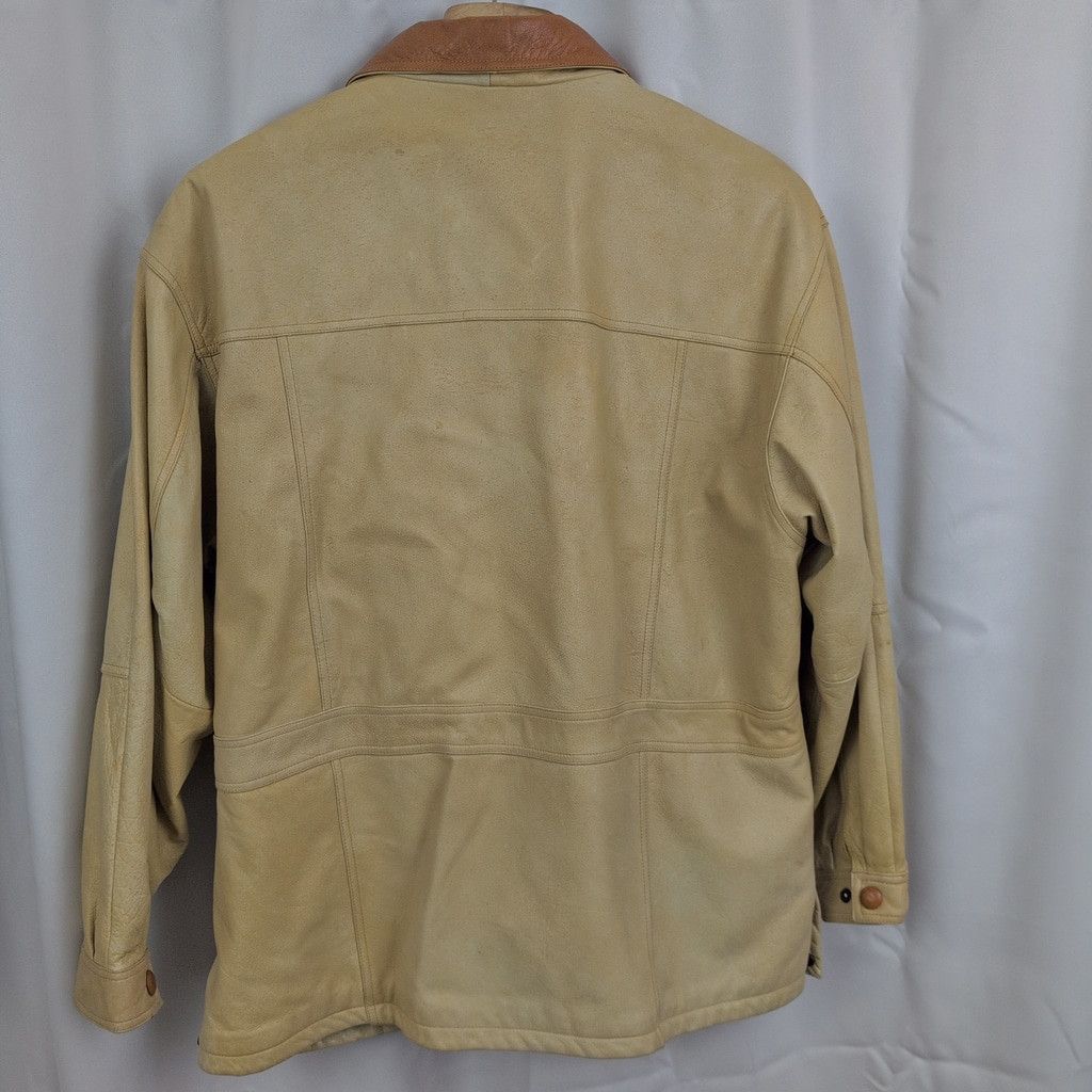 Vintage × Wilsons Leather Vintage Light Brown Leather Field Coat Style Jacket Size US XL / EU 56 / 4 - 8 Thumbnail