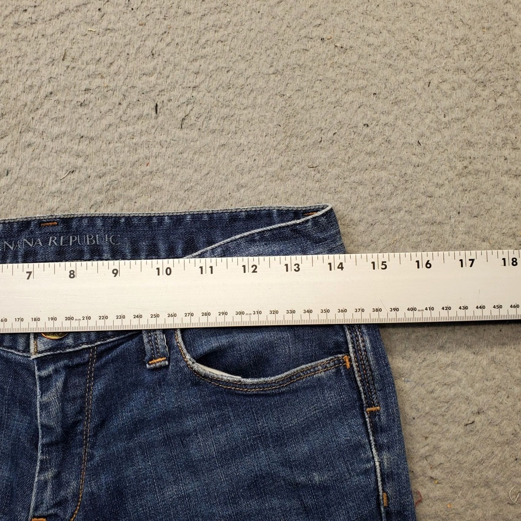 Banana Republic Banana Republic Womens 27P Blue Denim Skinny Jeans 5-Pocket Regular Stretch Distressed Vintage: No Streetwear Size 27" / US 4 / IT 40 - 6 Thumbnail