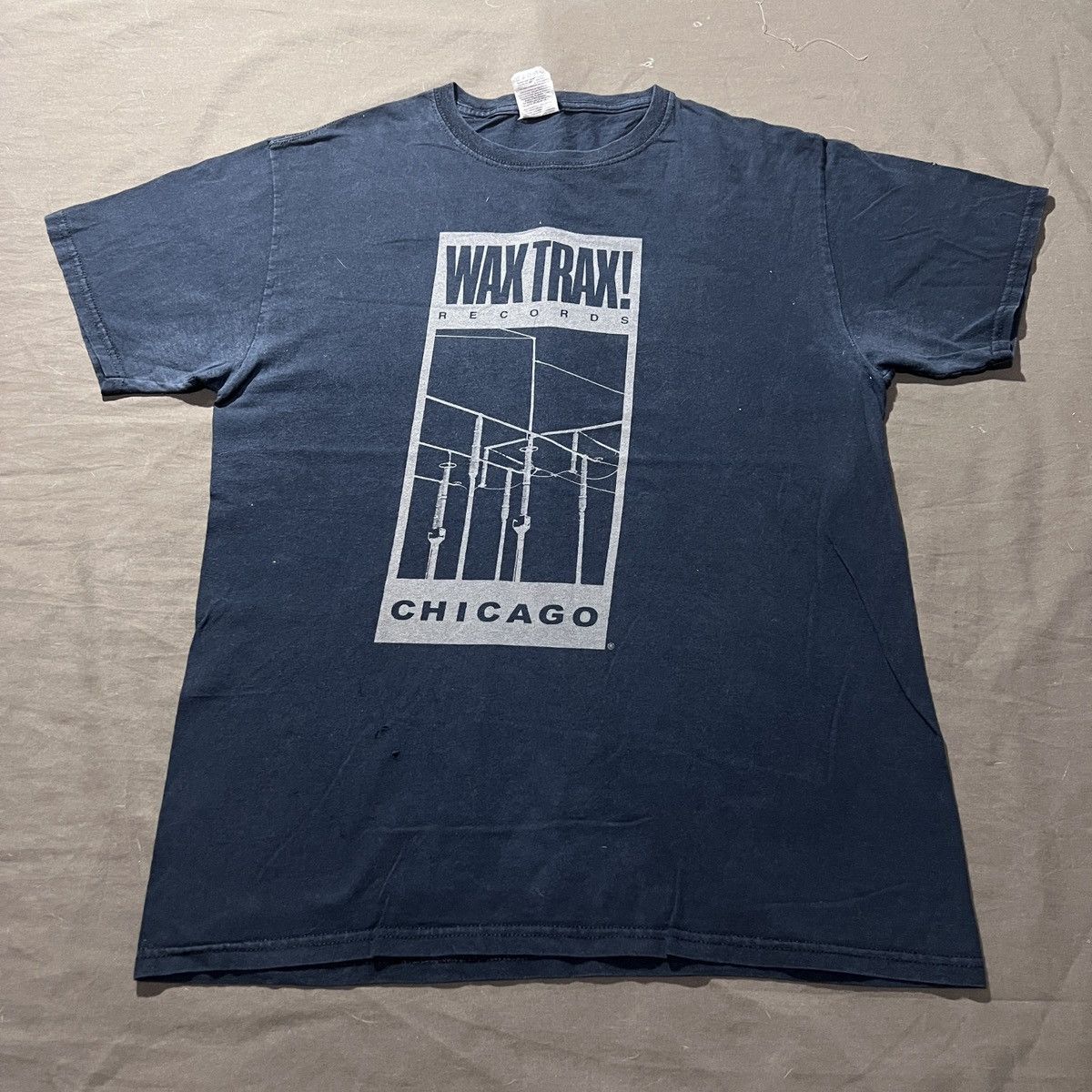Band Tees Vintage Y2K Wax Trax! Industrial Electronic Tee Faded Size US M / EU 48-50 / 2 - 2 Thumbnail