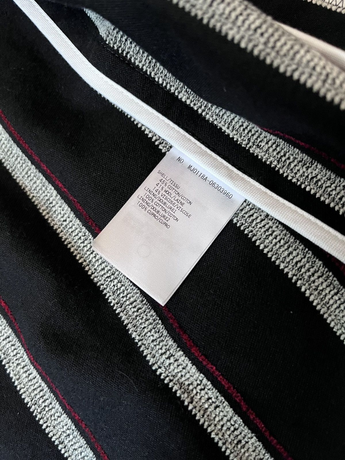 Thom Browne Thom Browne striped jacket cotton wool navy white red Size US L / EU 52-54 / 3 - 14 Thumbnail