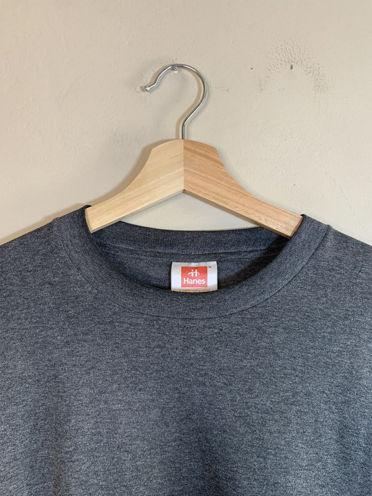 Hanes × Vintage *RARE* Vintage Faded Blank Long Sleeve Mid Collar Shirt - L Size US L / EU 52-54 / 3 - 3 Thumbnail