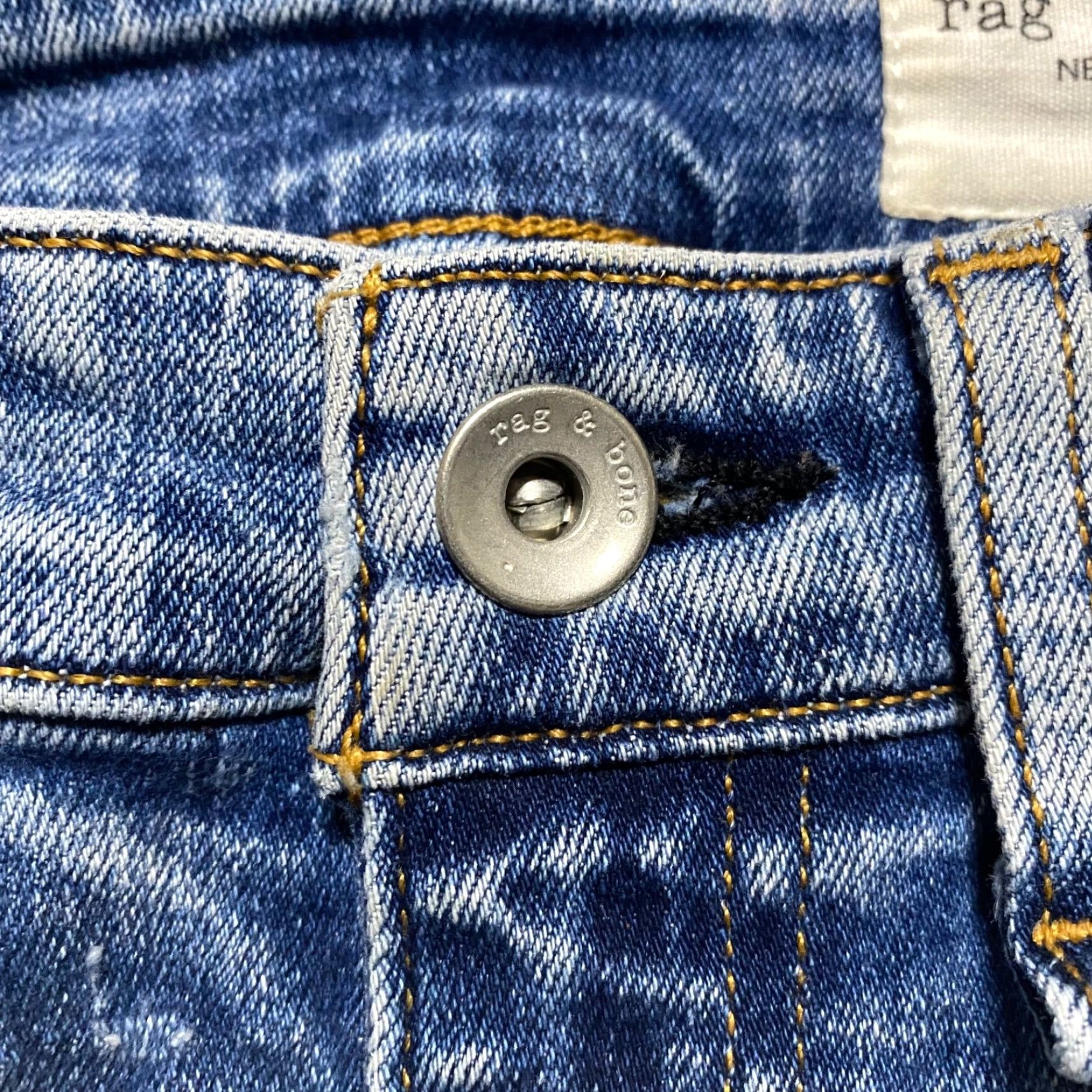 Rag & Bone rag & bone Jeans Womens Medium Blue Denim High Rise Skinny Distressed 26 Regular Size Size 26" / US 2 / IT 38 - 4 Thumbnail