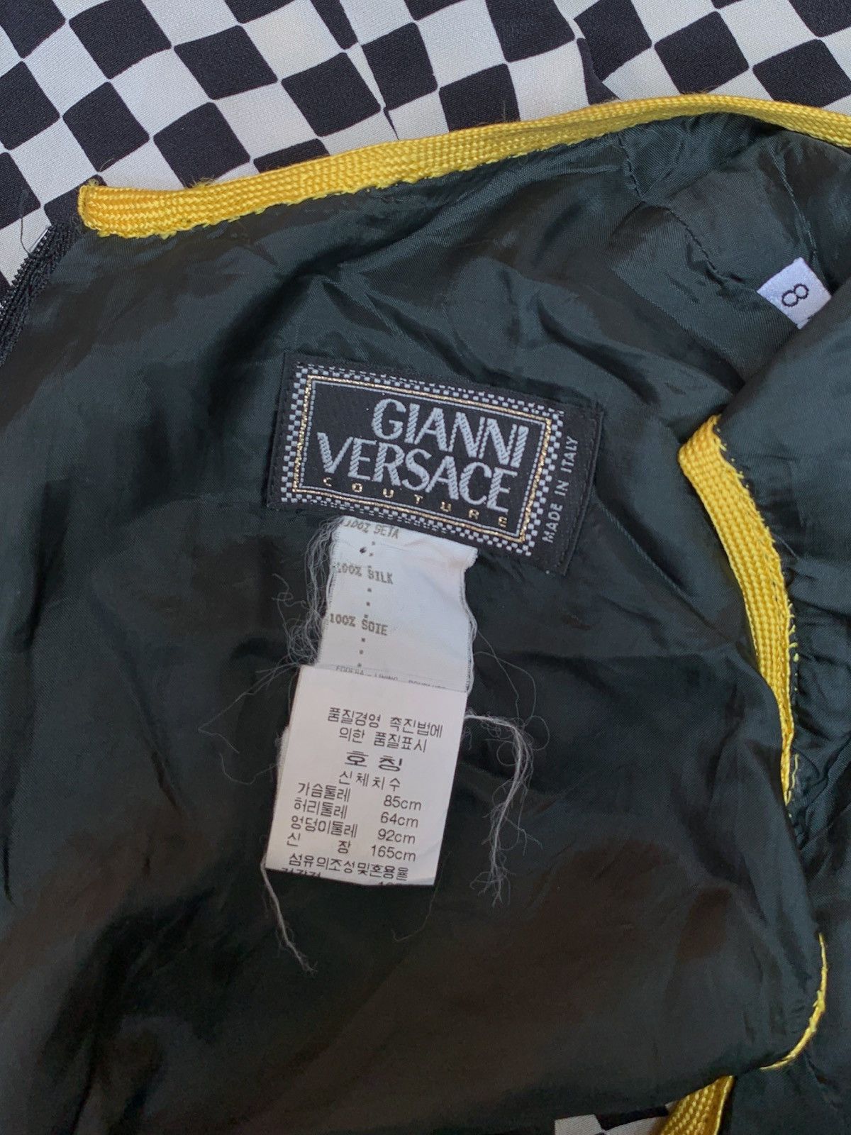 Versace × Vintage F/W 1995 checkerboard very rare Size S / US 4 / IT 40 - 10 Thumbnail