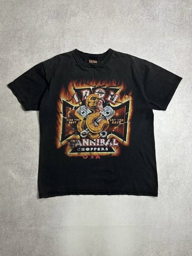 Band Tees Iron Cannibal Choppers T Shirt 2001s Lincoln Vintage Merch Size US XL / EU 56 / 4 - 1 Thumbnail