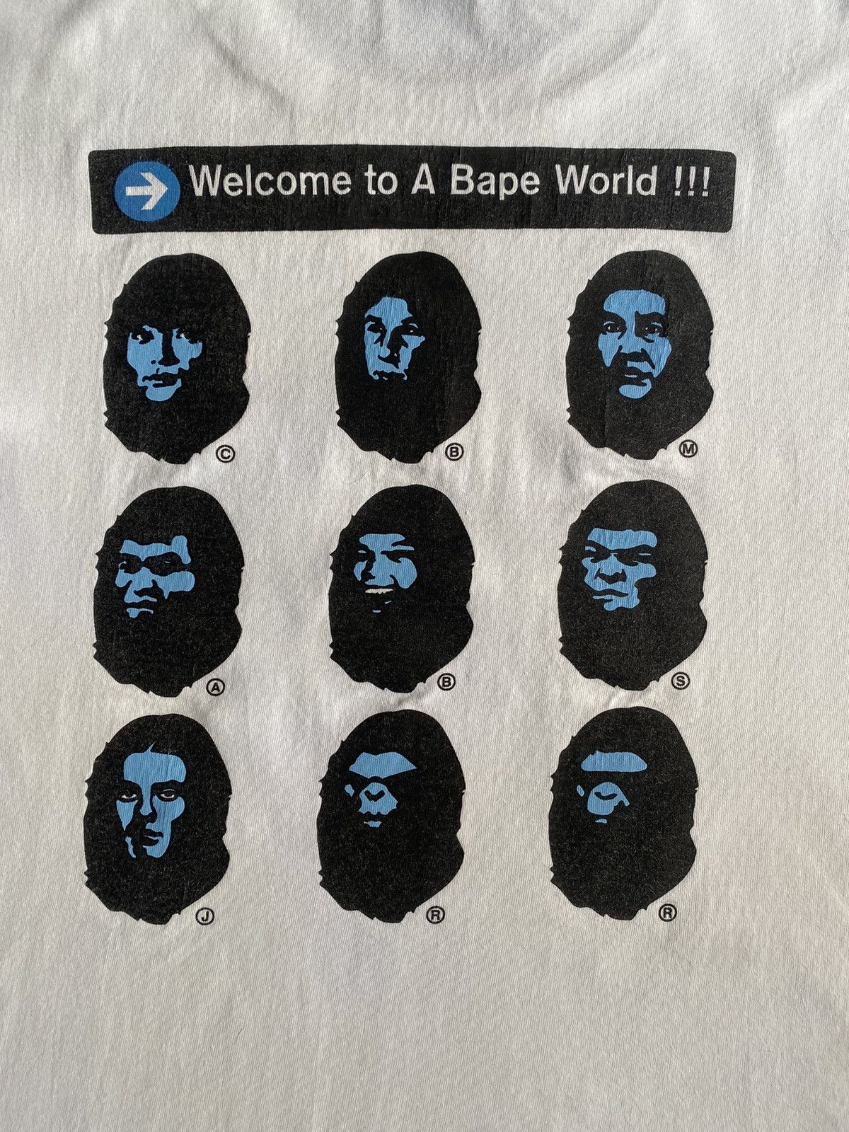 Bape × Nigo 1998 Worldwide Bape Heads Show T Shirt Size US M / EU 48-50 / 2 - 5 Thumbnail