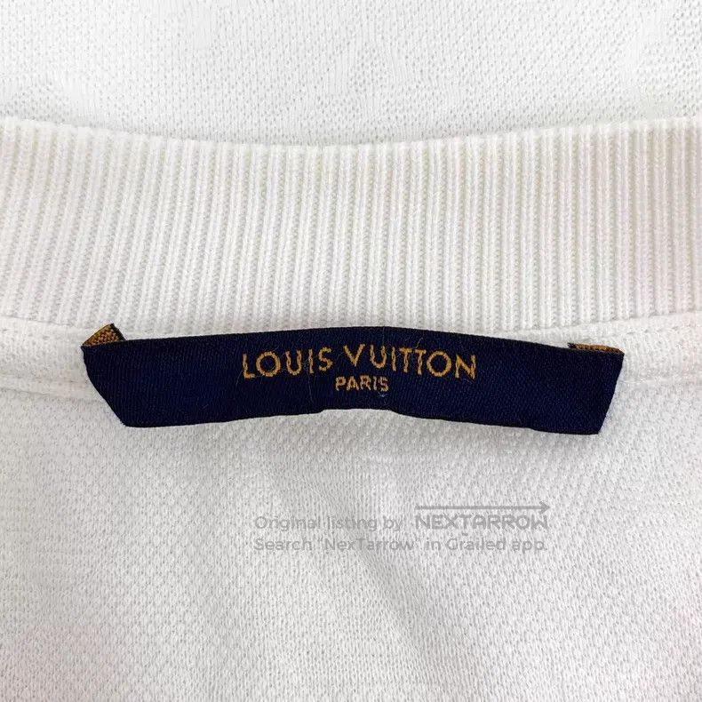 Louis Vuitton Louis Vuitton 24 White Pocket Embossed Cotton Crew Neck Sh Size US S / EU 44-46 / 1 - 5 Thumbnail