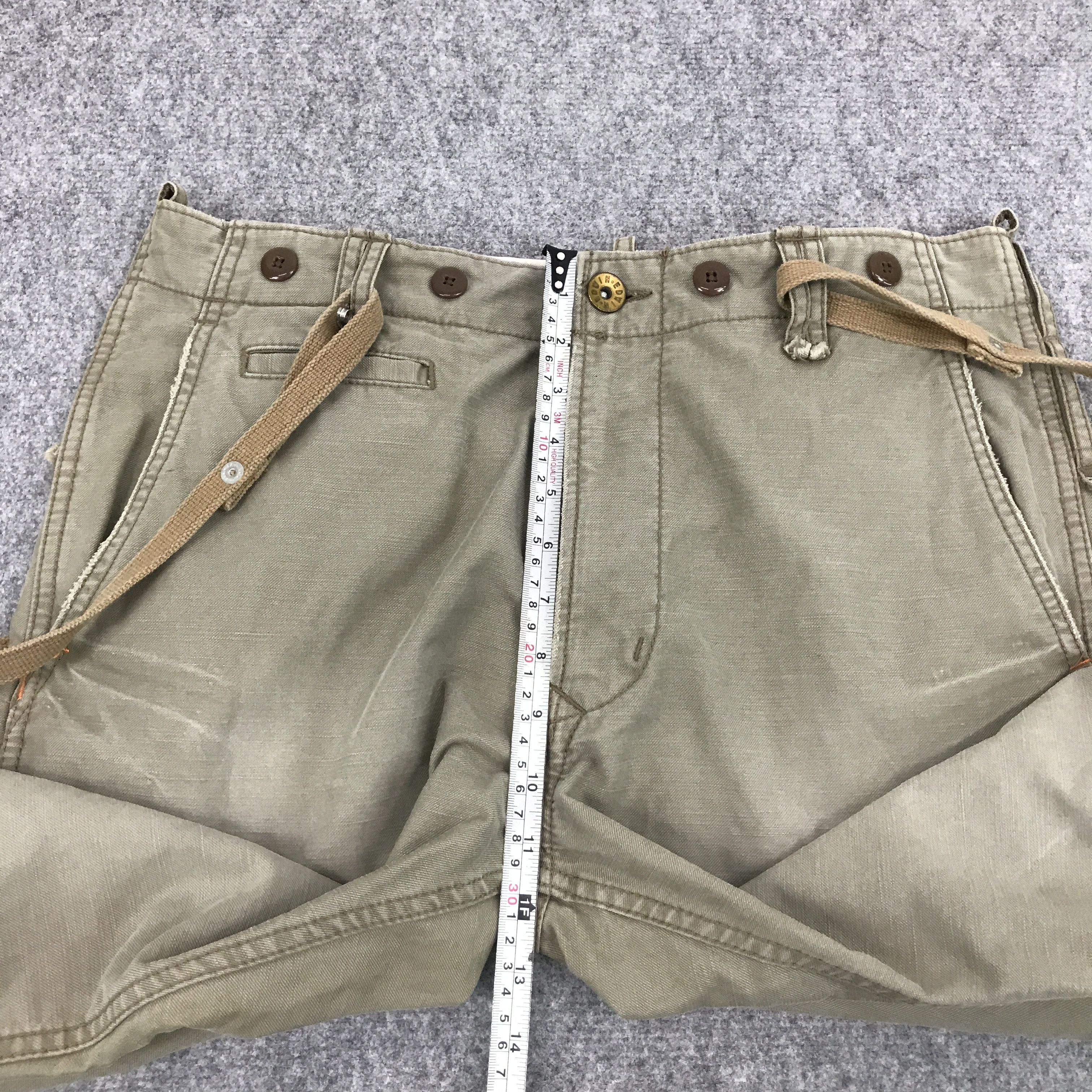 Edwin × Japanese Brand FLARE EDWIN 505 KHAKI BOOTCUT DESIGN PANTS Size US 32 / EU 48 - 10 Thumbnail