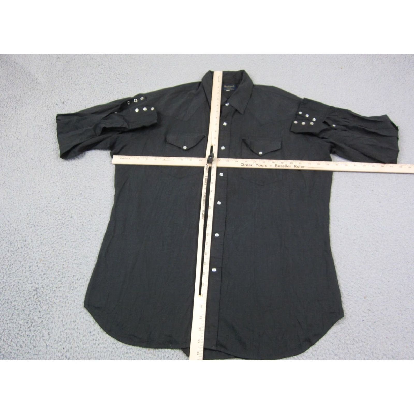 Vintage VINTAGE Ruddock Shirt Mens 2XL Black Western Snap Button Made in USA 90s Shirt Mens 2XL Black Western 90s Ruddock Shirt Size US XXL / EU 58 / 5 - 4 Thumbnail