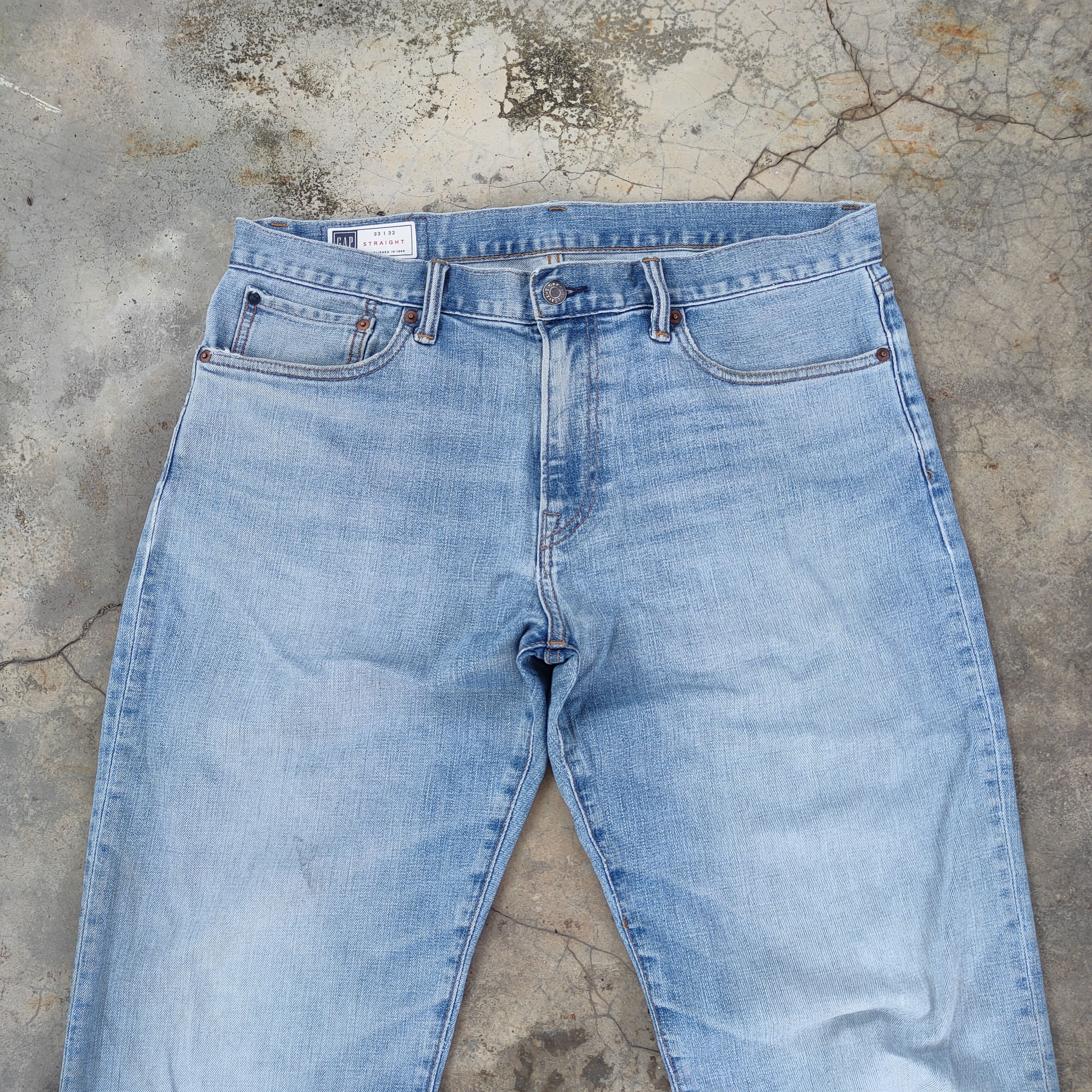 Gap VINTAGE GAP STRAIGHT FADED DISTRESSED JEANS PANTS Size US 36 / EU 52 - 3 Thumbnail