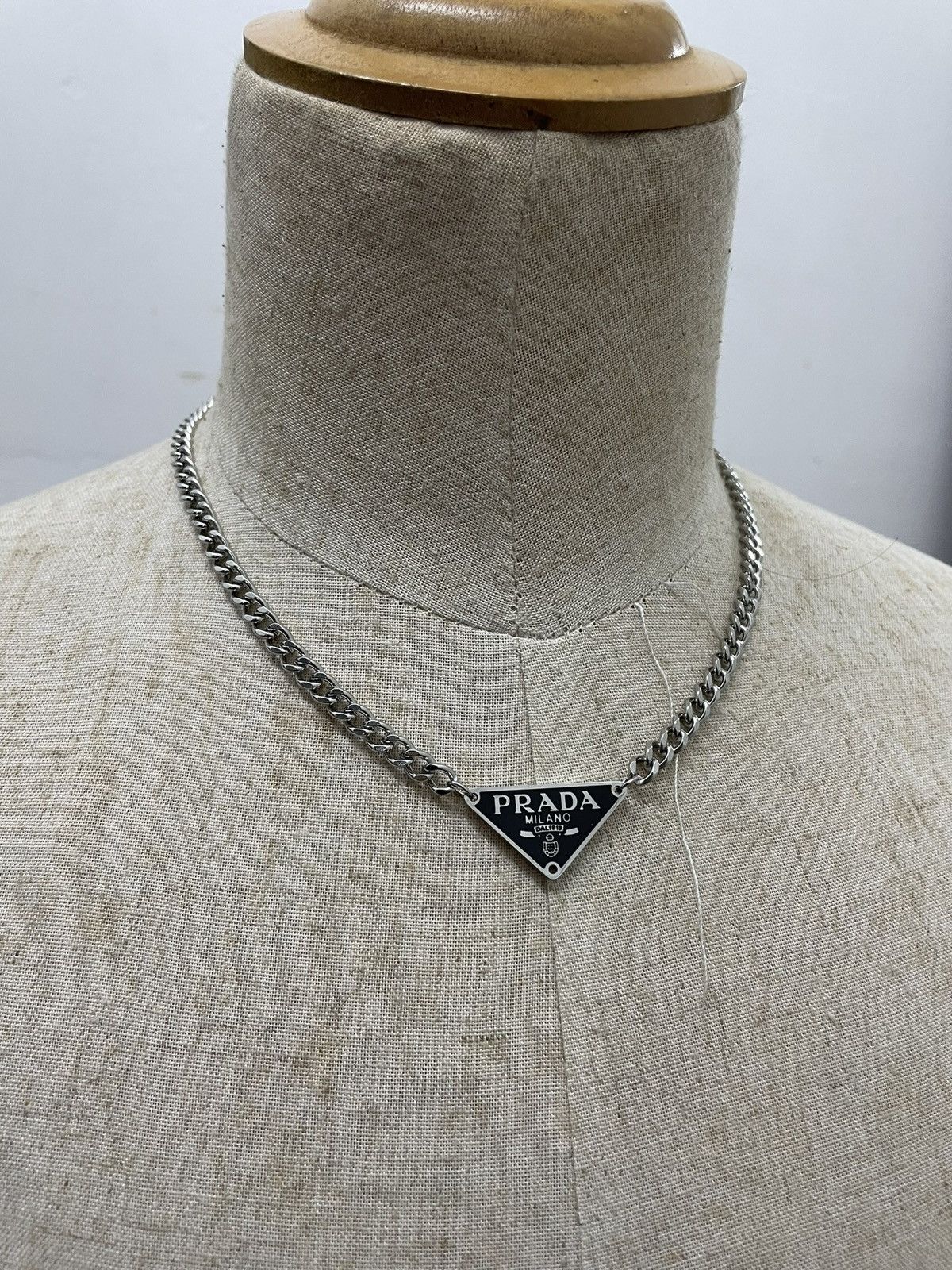 Jewelry Prada Symbole Reworked Pendant Prada Necklace Size ONE SIZE - 1 Thumbnail