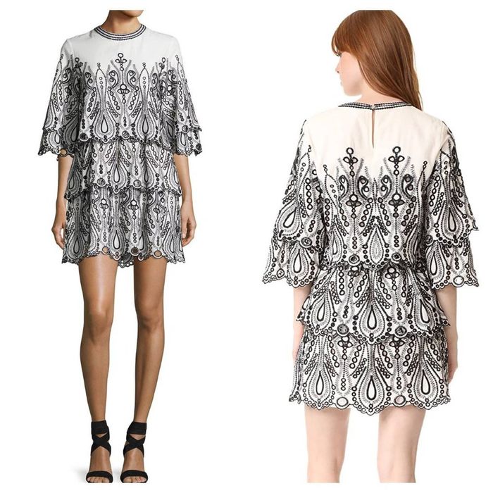 Iro NEW IRO Noor Tiered Broderie Anglaise Dress FR 36/ US 4 Grailed