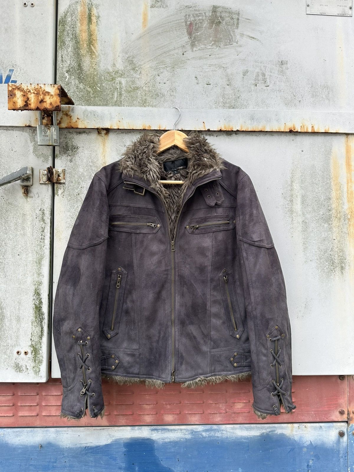 Vintage 👹Vintage Apestein Black Suede Fleece Lined Jacket Size US M / EU 48-50 / 2 - 2 Thumbnail