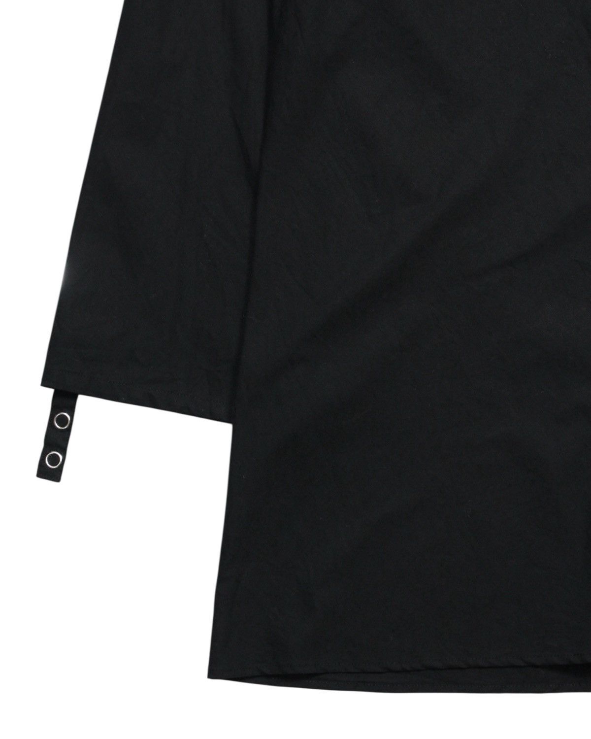 Japanese Brand 2000S COCOON BLACK SNAP BUTTON UP LONG HOODED SHIRT Size US L / EU 52-54 / 3 - 3 Thumbnail