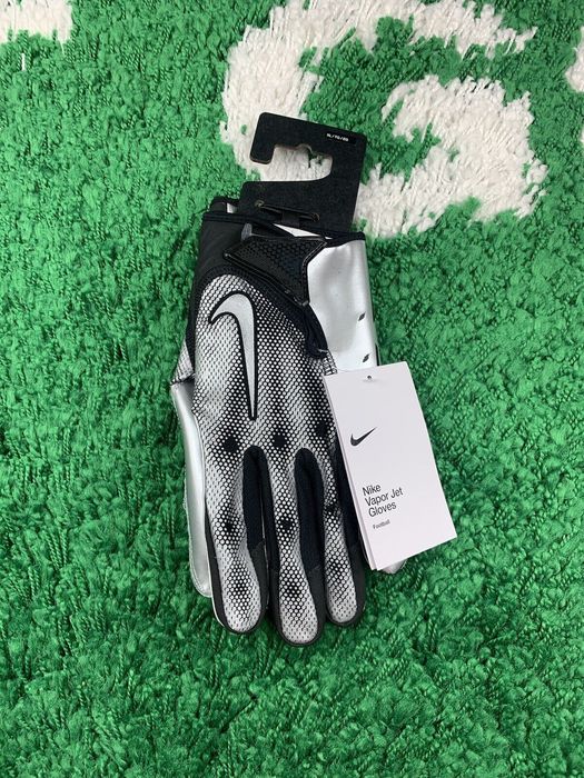 Nike Nike Vapor Jet 7.0 Football Gloves Silver Black Men Size XL
