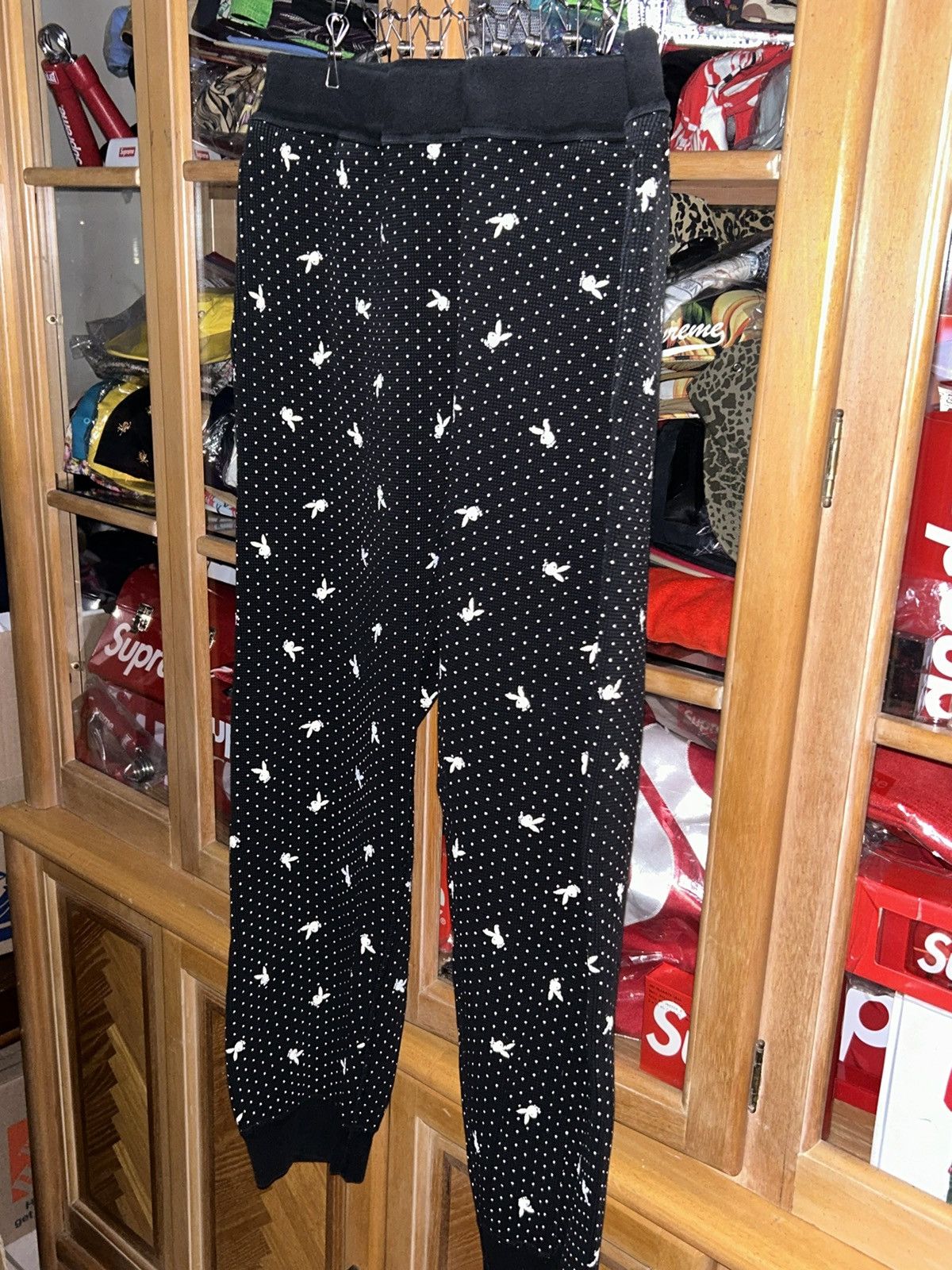 Playboy × Supreme Supreme x Playboy Waffle Thermal Pants FW17 size XL NEW Size US 36 / EU 52 - 2 Thumbnail