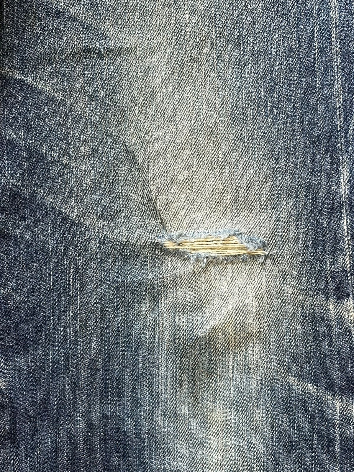 Edwin Vintage Okayama Denim Buckle Back Selvedge Distressed Jeans Size 32" / US 10 / IT 46 - 3 Thumbnail