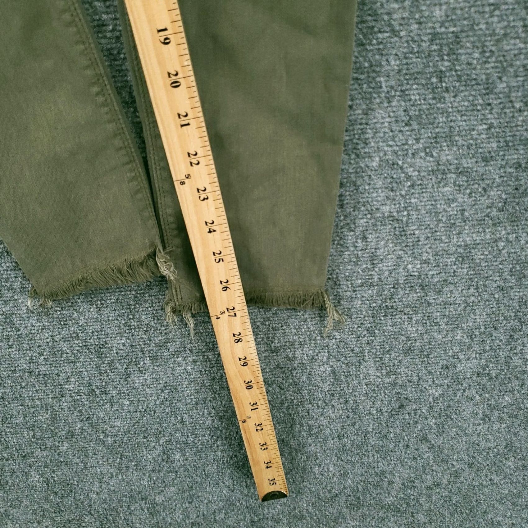 Lucky Brand Lucky Brand Womens Jeans Green Sasha Super Skinny Fit Distressed Raw Hem Size 6 27 Size 28" / US 6 / IT 42 - 5 Thumbnail