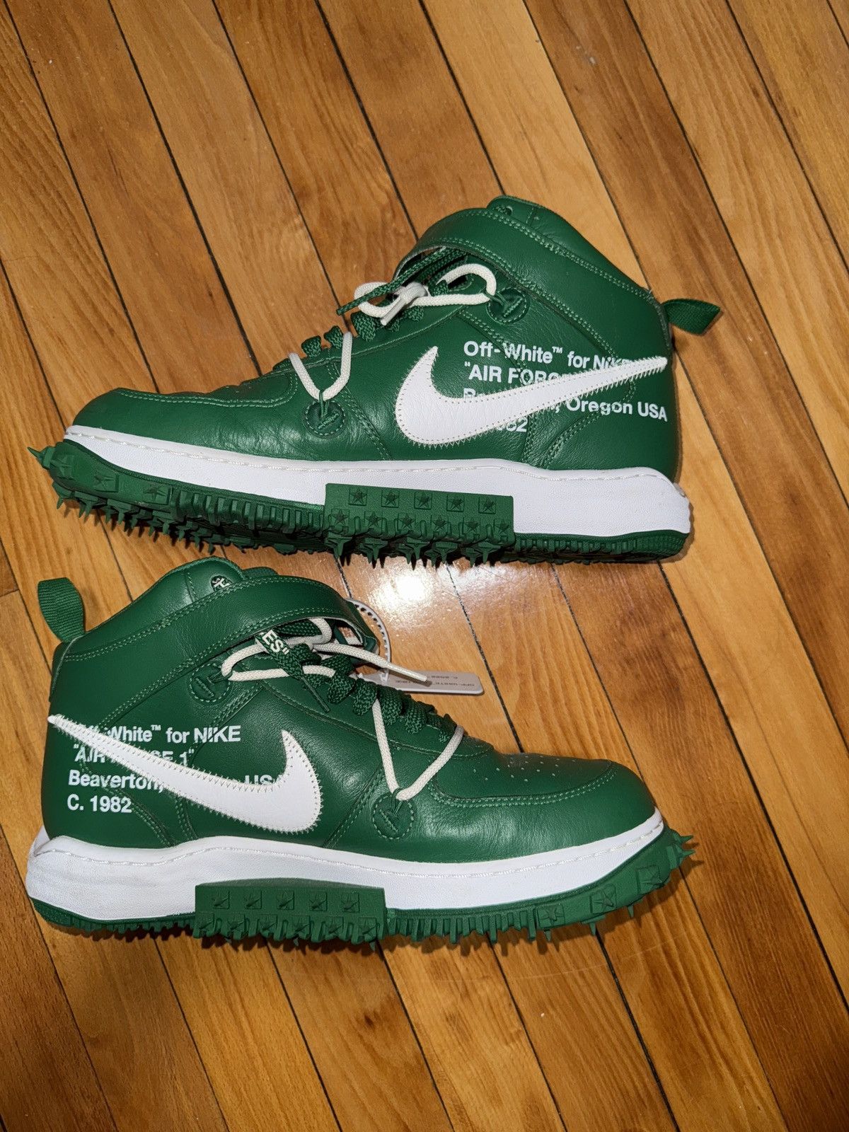 Nike × Off-White Green OFF-WHITE AF1 size 11 Size US 11 / EU 44 - 3 Thumbnail