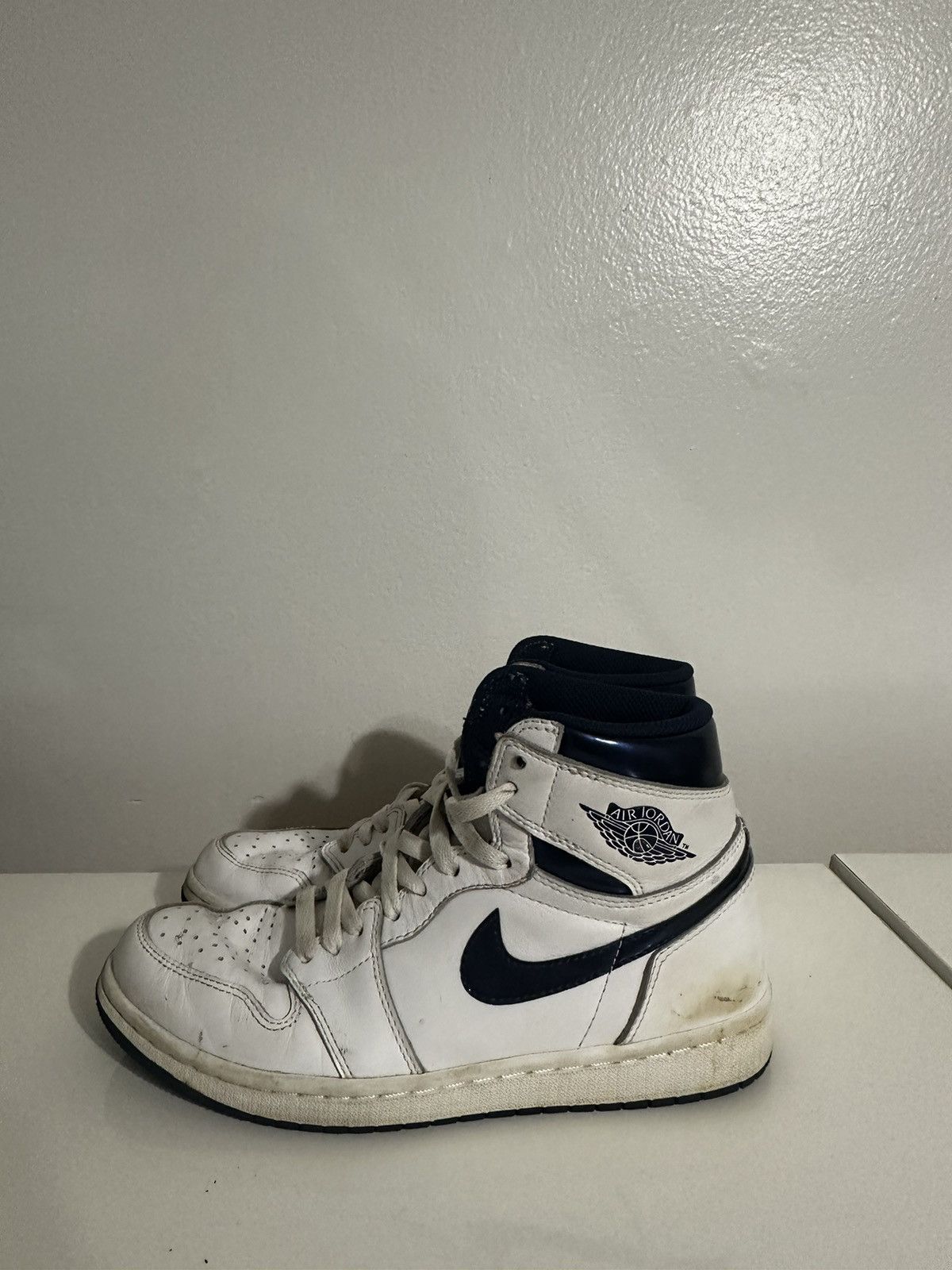 Nike Air Jordan 1 Retro High OG 'Metallic Navy' Size US 8.5 / EU 41-42 - 3 Thumbnail