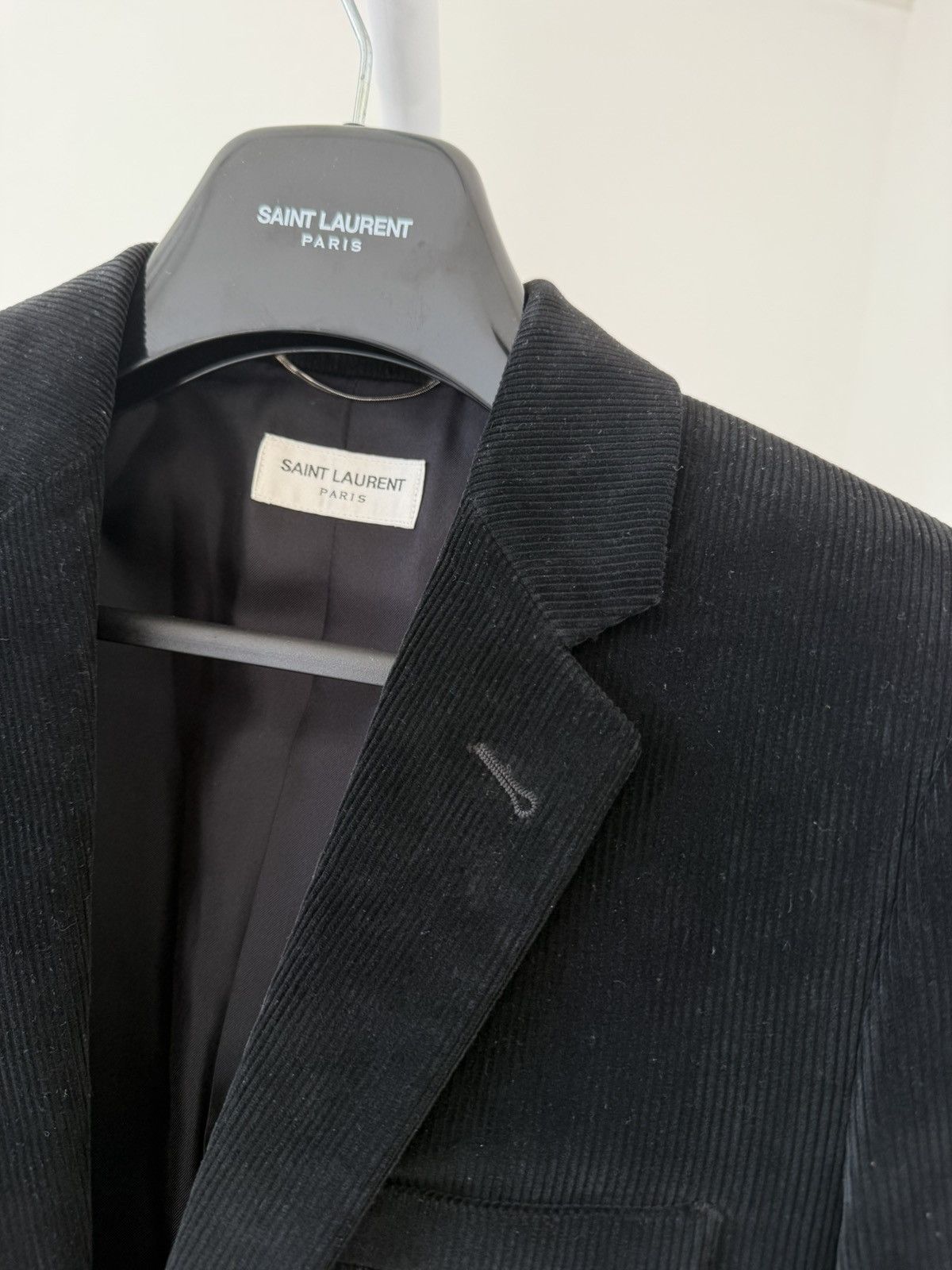 Hedi Slimane × Saint Laurent Paris Saint Laurent Corduroy Elbow Patch Blazer Size 46R - 7 Thumbnail